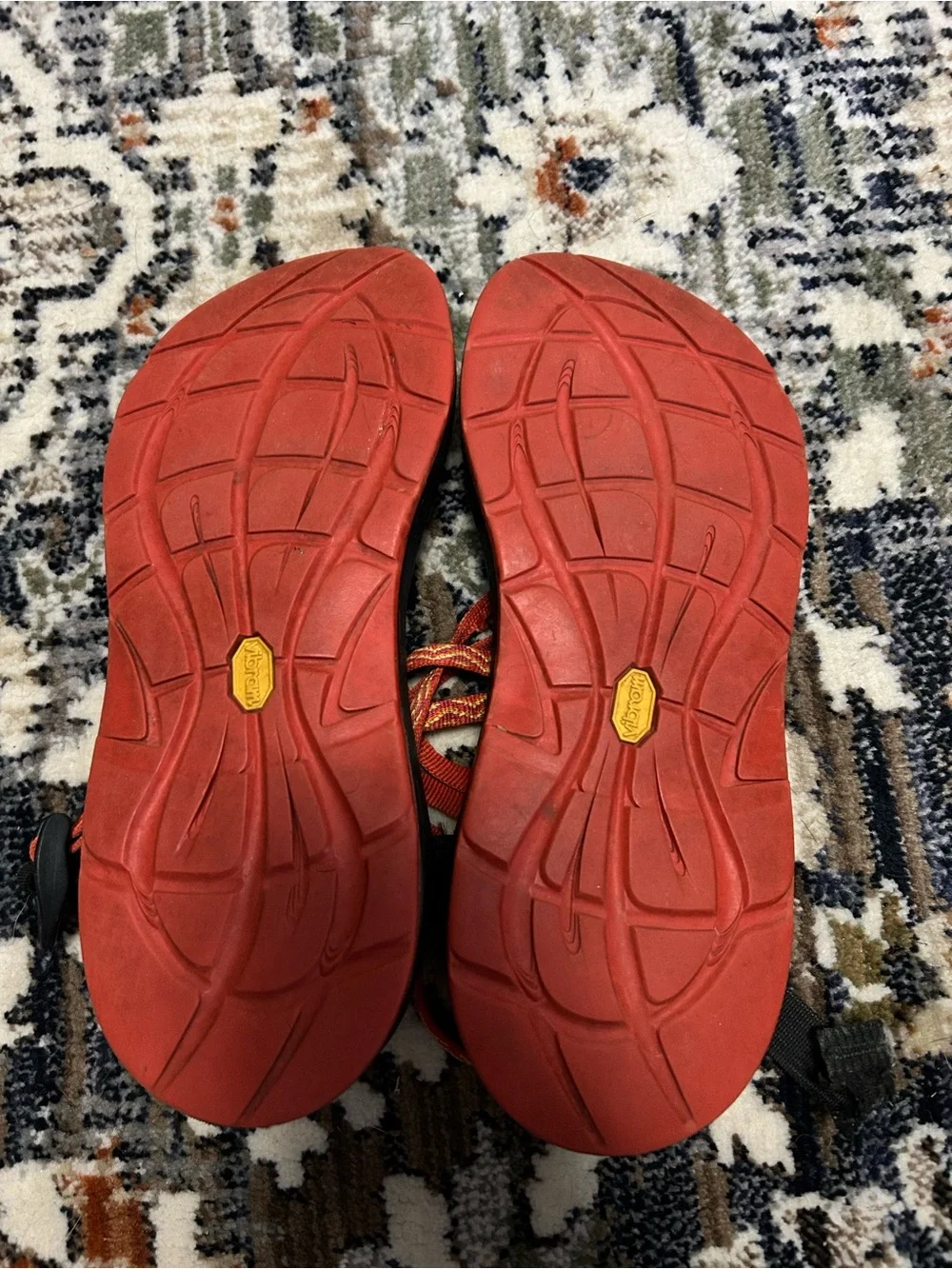 Chaco Women's Black Sandals with Orange Straps